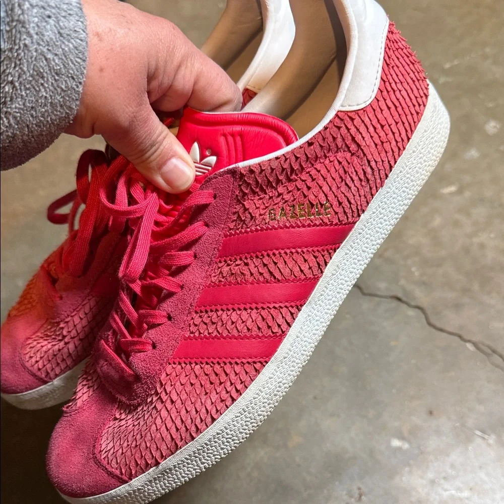 Adidas Vibrant Red Textured Sneakers - Picture 11 of 14